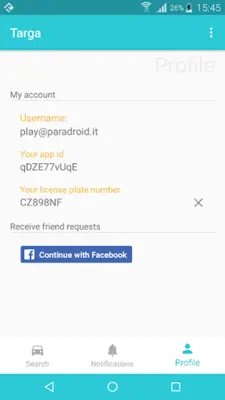 Targa android App screenshot 2